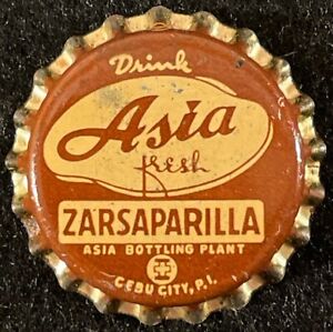 DRINK ASIA FRESH ZARSAPARILLA CORK SODA BOTTLE CAP ~ CEBU CITY PHILIPPINES CROWN