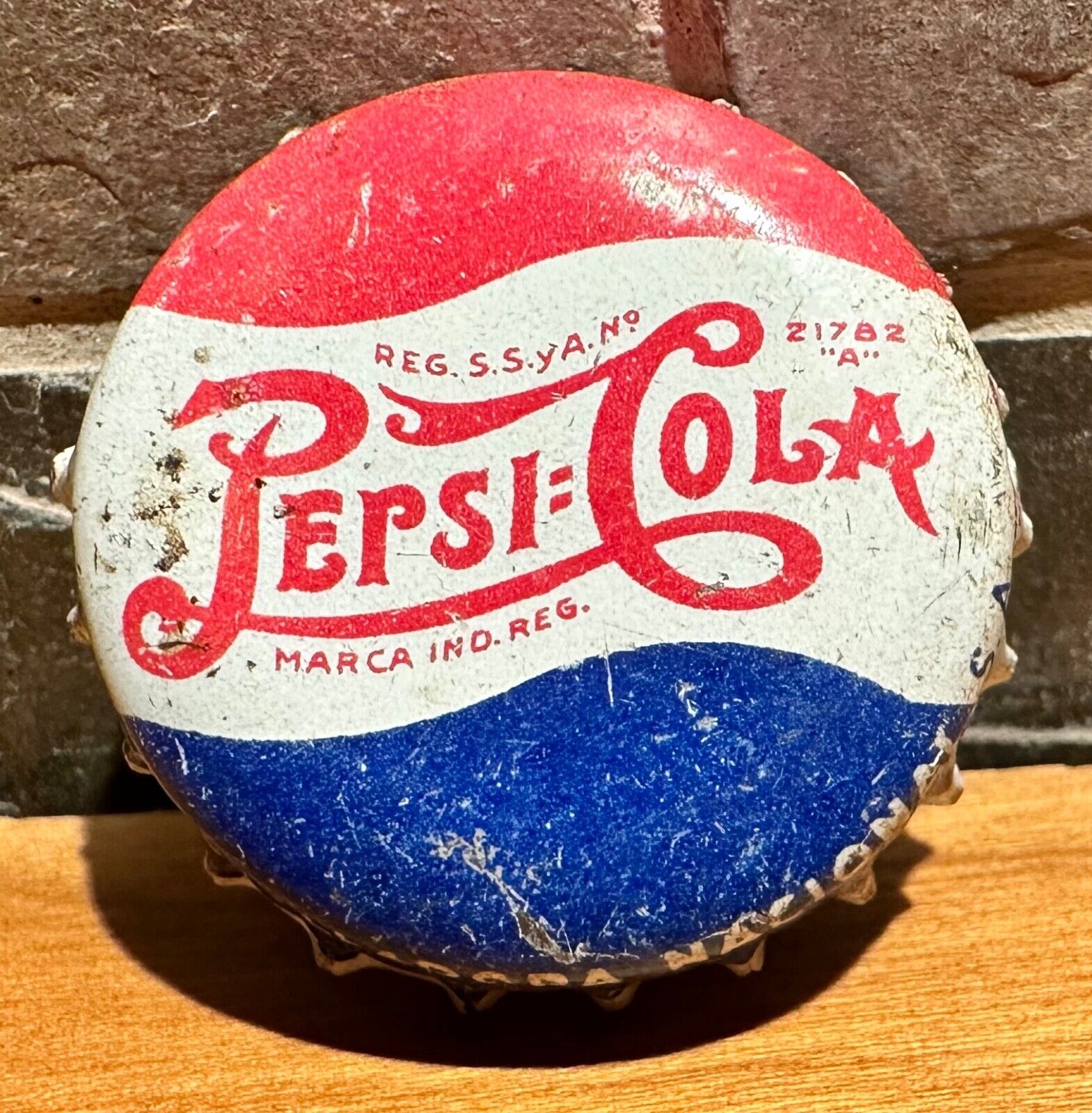 Pepsi Cola Double Dot 1945 Crown Bottle Cap from Mexico Hard to Find Antique