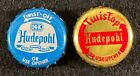 2 HUDEPOHL PLASTIC LINED BEER BOTTLE CAP CINCINNATI OHIO VINTAGE OLD HUDY CROWNS