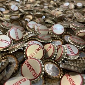 1,700 Vintage Oklahoma Bottle Cap Foil Cork-Lined Crowns - OU Sooners Crafts