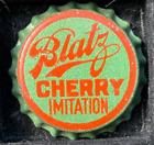 BLATZ CHERRY PROHIBITION SODA BOTTLE CAP; 1920-35; MILWAUKEE; UNUSED CORK CROWN