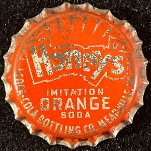HONEY'S ORANGE SODA CORK BOTTLE CAP COCA-COLA MEADVILLE PENNSYLVANIA COKE CROWNS