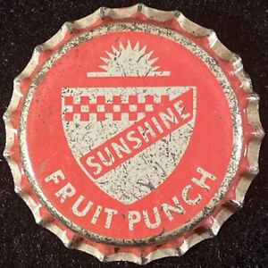 SUNSHINE FRUIT PUNCH UNUSED CORK SODA BOTTLE CAP UNKNOWN VINTAGE CROWNS ANTIQUES