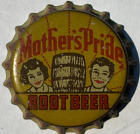 MOTHER'S PRIDE ROOT BEER SODA BOTTLE CAP; LOS ANGELES, CALIF.; UNUSED CORK CROWN