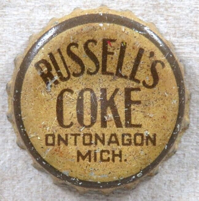 RUSSELLS COKE - CORK Crown / Bottle cap - Ontonagon, MI