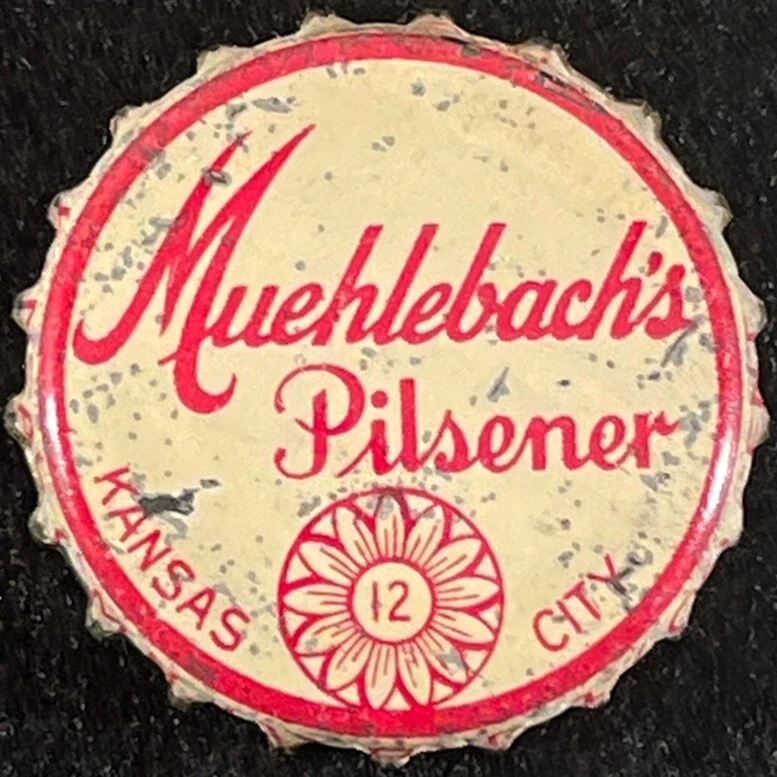 MUEHLEBACH oKANSAS TAXo CORK BEER BOTTLE CAP KANSAS CITY MISSOURI KC MO CROWN KS