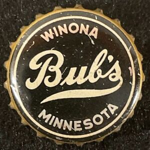 BUB'S CORK LINED BEER BOTTLE CAP PETER BUB WINONA, MINNESOTA VINTAGE MINN CROWNS