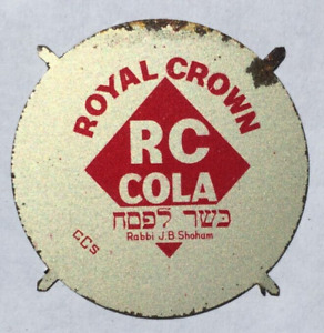 RC ROYAL CROWN COLA SODA BOTTLE CAP METAL PROOF KOSHER FOR PASSOVER 1.5" DIAM.