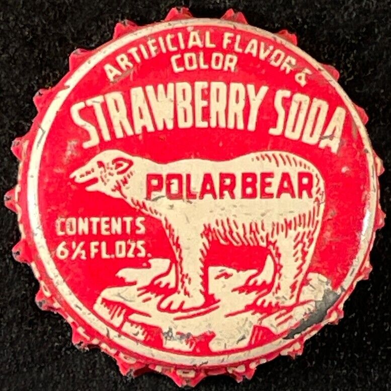 POLA BEAR STRAWBERRY SODA CORK BOTTLE CAP ~ MANKATO MINNESOTA VINTAGE MINN CROWN