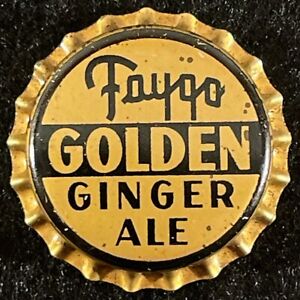FAYGO GOLDEN GINGER ALE UNUSED CORK LINED SODA BOTTLE CAP DETROIT MICHIGAN CROWN