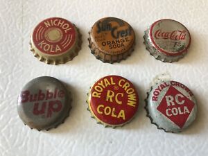NICHOL KOLA  Royal Crown RC Bubble Up CORK LINED Bottle CAP Coke Sun Crest