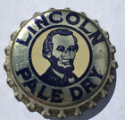 LINCOLN PALE DRY GINGER ALE SODA BOTTLE CAP; UNUSED CORK CROWN