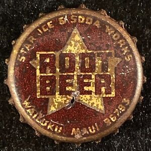 STAR ICE & SODA WORKS ROOT BEER CORK SODA BOTTLE CAP ~ WAILUKU MAUI HAWAII CROWN