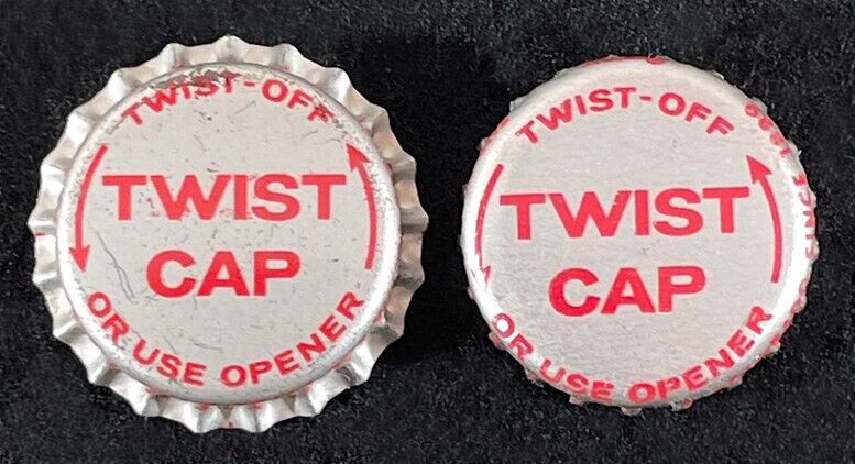 2 WALTER'S PLASTIC LINED BEER BOTTLE CAP ~ PUEBLO COLORADO CROWN OKLAHOMA TAX OK