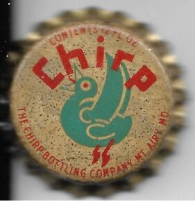 CHIRP blue bird MT. AIRY MD.--soda pop bottle cap/crowns