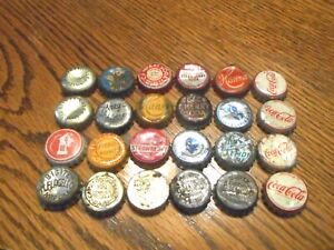 24 Vintage Cork Lined Bottle Caps/Crowns
