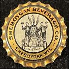 SHEBOYGAN BEVERAGE SOLID CORK LINED SODA BOTTLE CAP WISCONSIN CROWN INDIAN CHIEF