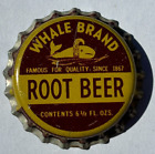 WHALE BRAND ROOT BEER SODA BOTTLE CAP; MINNEAPOLIS, MN; UNUSED CORK CROWN