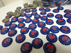 100 vintage Rc royal crown cola soda bottle caps lot pop craft advertising blue
