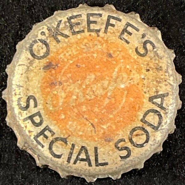 O'KEEFE'S SPECIAL SODA SOLID CORK SODA BOTTLE CAP TORONTO ONTARIO CANADA CROWNS