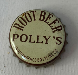POLLY'S ROOT BEER Soda Bottle Cap Independence Bottling Missouri Cork Crown RARE