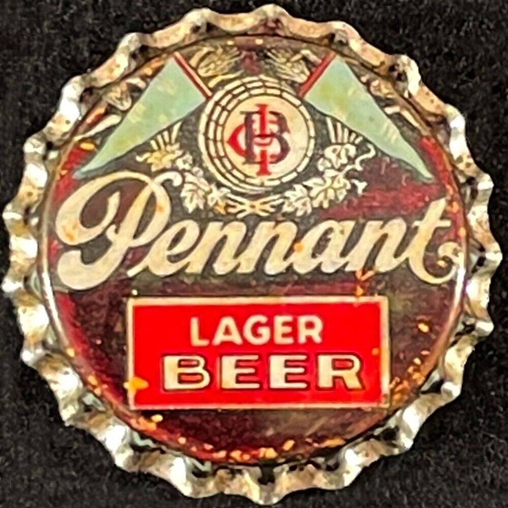 PENNANT LAGER CORK LINED BEER BOTTLE CAP FREDERICK BROS. THORNTON ILLINOIS CROWN