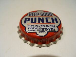CORK SODA BOTTLE CAP/CROWN - HEEP-GOOD PUNCH - WENATCHEE BOTTLING WORKS
