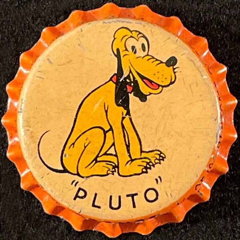 "PLUTO" DOG UNUSED CORK SODA BOTTLE CAP LOS ANGELES CALIFORNIA WALT DISNEY CROWN