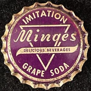 MINGES GRAPE SODA CORK BOTTLE CAP CAPE FEAR FAYETTEVILLE NORTH CAROLINA NC CROWN