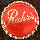 RAHR'S RED/GOLD UNUSED PLASTIC LINED BEER BOTTLE CAP ~ GREEN BAY WISCONSIN CROWN