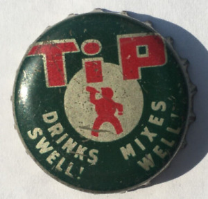 TIP SODA BOTTLE CAP; 1962-69; MINNEAPOLIS, MN; VINTAGE USED CORK-LINED CROWN.