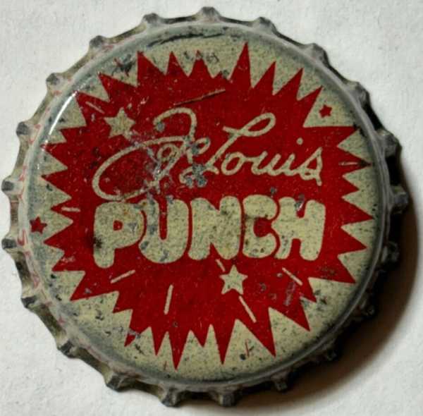 JOE LOUIS PUNCH SODA BOTTLE CAP; CLEVELAND, OHIO; USED CORK CROWN