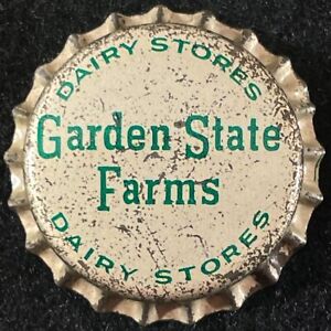GARDEN STATE FARMS CORK LINED MILK BOTTLE CAP MIDLAND PARK, NEW JERSEY NJ CROWNS