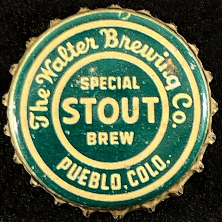 WALTER'S SPECIAL STOUT BREW CORK LINED BOTTLE CAP PUEBLO COLORADO VINTAGE CROWNS