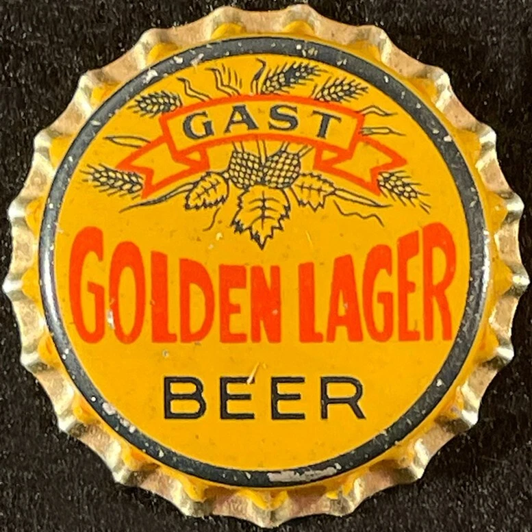 GAST GOLDEN LAGER UNUSED CORK BEER BOTTLE CAP SAINT LOUIS MISSOURI OLD MO CROWNS