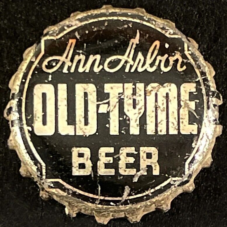 ANN ARBOR OLD-TYME CORK BEER BOTTLE CAP MICHIGAN MICH CROWNS MI ANTIQUES VINTAGE