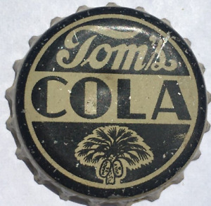 TOM'S COLA SODA BOTTLE CAP SC TAX SEAL PALMETTO; USED CORK CROWN