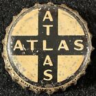 ATLAS •CRISSCROSS LOGO• CORK LINED BEER BOTTLE CAP CHICAGO ILLINOIS OLD IL CROWN