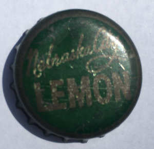 NEBRASKA CITY LEMON SODA BOTTLE CAP; NEBRASKA CITY, NEBR.; USED CORK CROWN