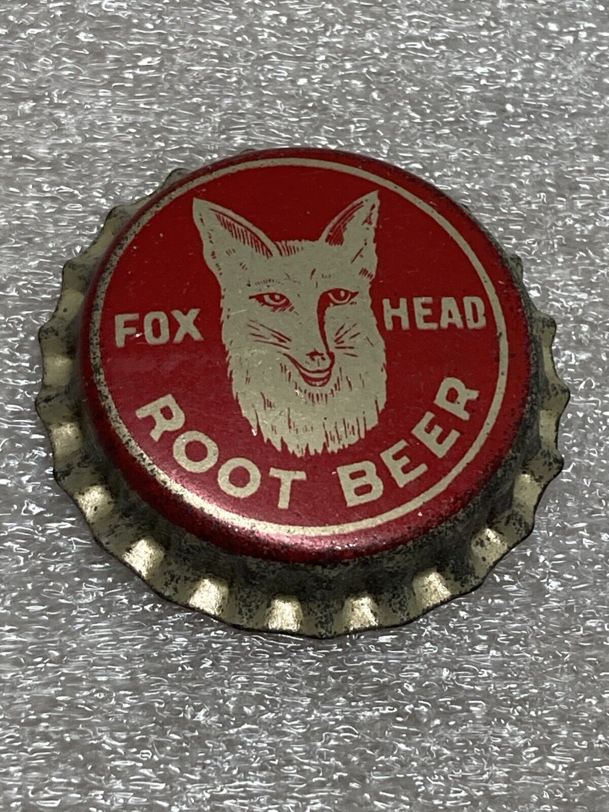 Fox Head Root Beer Waukesha, WI. Cork Crown Bottle Cap