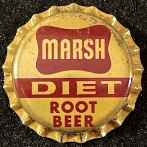 MARSH DIET ROOT BEER UNUSED CORK SODA BOTTLE CAP STEURY BLUFFTON, INDIANA CROWNS