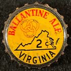BALLANTINE ALE VIRGINIA TAX CORK BEER BOTTLE CAP ~ NEWARK NEW JERSEY NJ CROWN VA