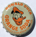 DONALD DUCK ORANGE SODA BOTTLE CAP; CHATTANOOGA, TN; USED CORK-LINED CROWN