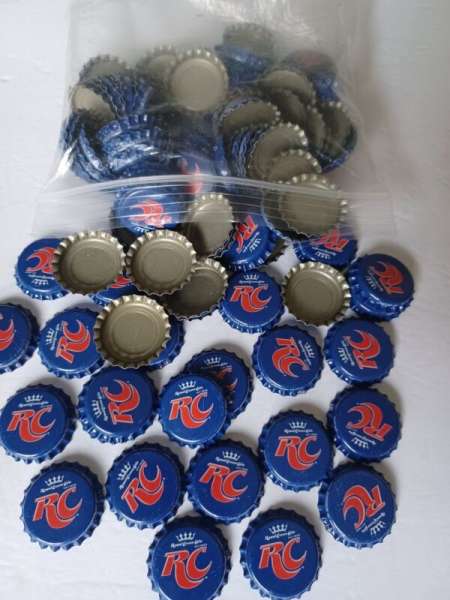 100 Rc royal crown cola soda bottle caps lot vintage uncrimped