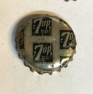 SODA cap crown Seven Up 7 cone can flat bottle acl label cork top WW2 Wallpaper!