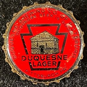 DUQUESNE HIGH PROOF LAGER CORK BEER BOTTLE CAP PITTSBURGH PENNSYLVANIA PA CROWNS