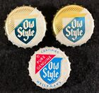 3 HEILEMAN'S OLD STYLE LAGER CORK BEER BOTTLE CAP LA CROSSE WISCONSIN CROWN WISC