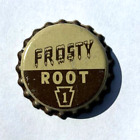 FROSTY ROOT BEER SODA BOTTLE CAP; PA KEYSTONE TAX SEAL; UNUSED CORK-LINED CROWN