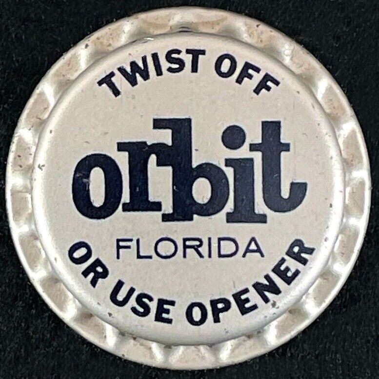 ORBIT BEER PLASTIC LINED BOTTLE CAP NATIONAL MIAMI FLORIDA VINTAGE FL CROWNS FLA