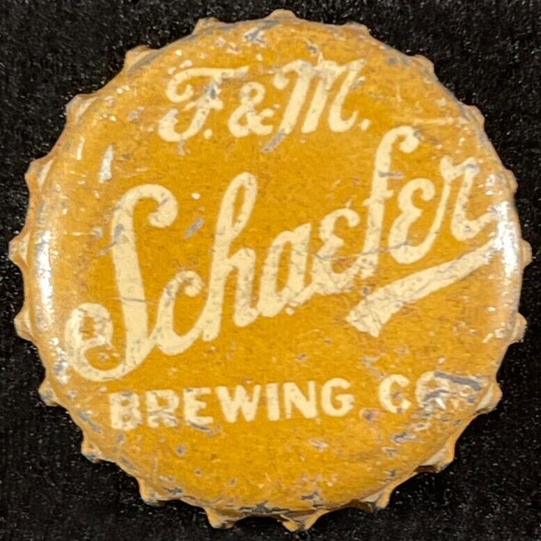 F&M SCHAEFER BREWING CO. EARLY CORK BEER BOTTLE CAP ~BROOKLYN NEW YORK CROWNS NY